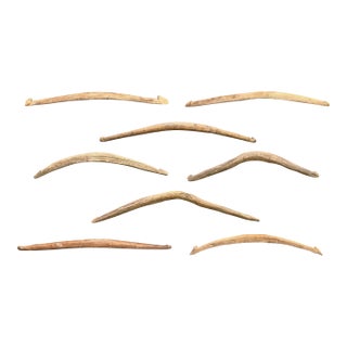 Collection of Eight 19th/Early 20th Century Hog Gambrels on Custom Wall Mounts For Sale