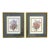 Pair of Botanical Lithographs Prints Framed Floral Flowers For Sale