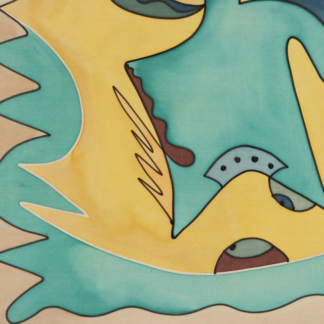 Maria Mesch, Abstract Composition, Oil Painting on Canvas For Sale - Image 5 of 11