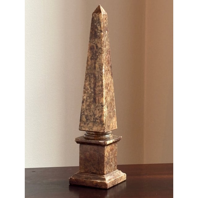 Mid 20th Century Italian Neoclassical Alabaster Obelisk For Sale - Image 5 of 18
