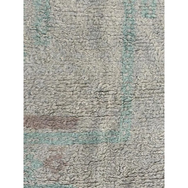 Blue Mid-Century Moroccan Art Deco Rug, 1930s For Sale - Image 8 of 12