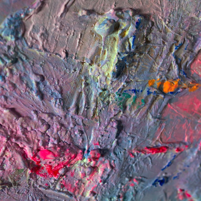 Giuseppe Caiafa, Sogno Lilla: Abstract Textured Composition, Mixed Media on Canvas, 2025 For Sale - Image 3 of 11