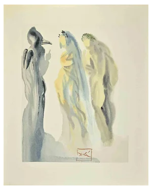 Salvador Dali, The Heaven of Venus, Woodcut Print, 1964