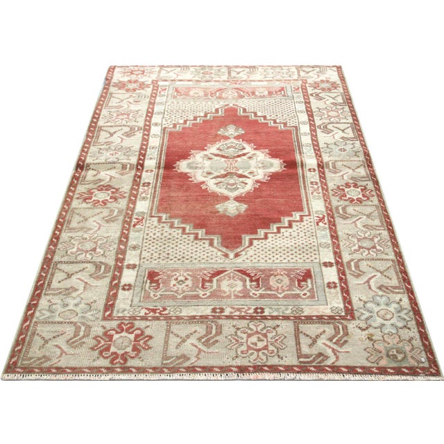 1960s 1960s Turkish Oushak Rug For Sale - Image 5 of 6