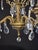 Brass Antique French Brass & Crystal Chandelier For Sale - Image 8 of 10