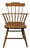 Nichols & Stone Co. Solid Hard Rock Maple Colonial Early American Comb Back Dining Arm Chair For Sale
