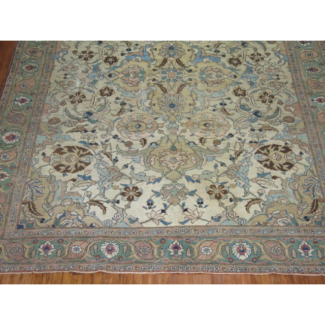 Antique Persian Tabriz Decorative Room Size Rug - 9' x 12'3" For Sale - Image 17 of 18