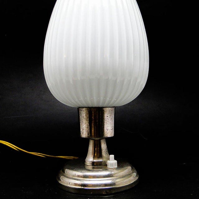 Silver Postmodern Bedside Lamp from Polam, Poland, 1960s For Sale - Image 8 of 8