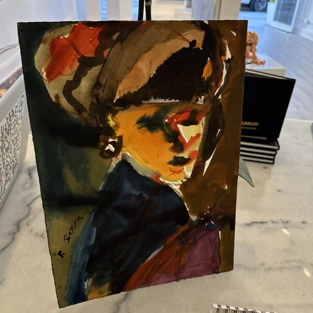 Phil Saxon Ink Drawing on Paper For Sale - Image 4 of 9