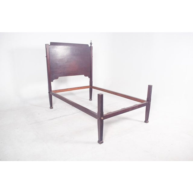 Antique Portuguese Mahogany Bed, 1890 For Sale - Image 4 of 14