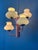 Mid-Century White Opaline Glass Chandelier with Pink Frame For Sale - Image 5 of 13