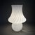 Glass Vintage Space Age Mushroom Swirl Table Lamp in Murano Opal Glass, 1970s For Sale - Image 7 of 11