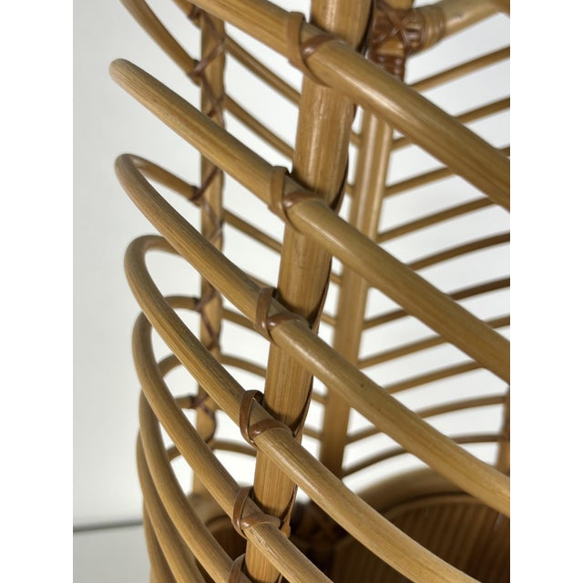 Wood Mid-Century Bamboo Umbrella Stand, Italy, 1960s For Sale - Image 7 of 10