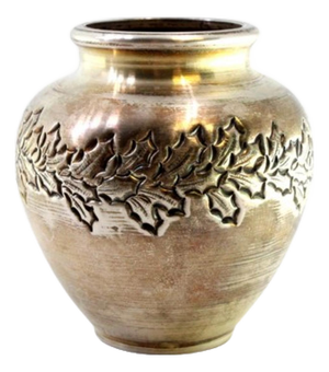 Small Silver Pot with Floral Motifs
