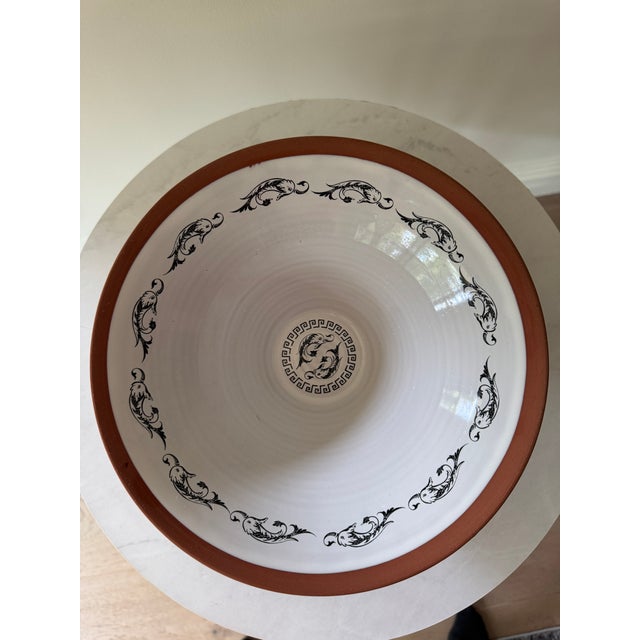 Classical Roman Fulham Pottery Hand-Made Terracotta Commemorative Bowl — Nynex / Christian Brann, 1982 — Classical Roman Crater Form For Sale - Image 3 of 6