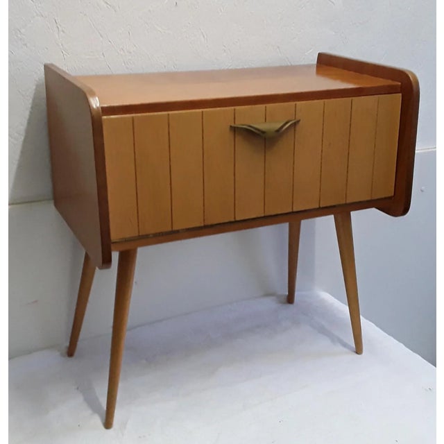Mid-Century Modern Small Sideboard with Brass Handle, 1960s For Sale - Image 3 of 8