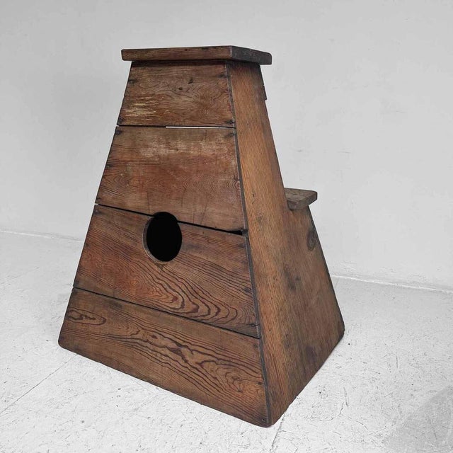 Large Shōwa Era Minimalist Fumidai Step in Wood, Japan, 1940s For Sale - Image 4 of 10