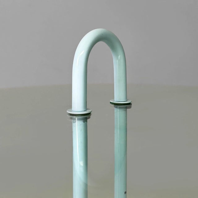 Metal Italian Modern Metal and Glass Coffee Table by Vico Magistretti for Cattelan Italia, 1980s For Sale - Image 7 of 18