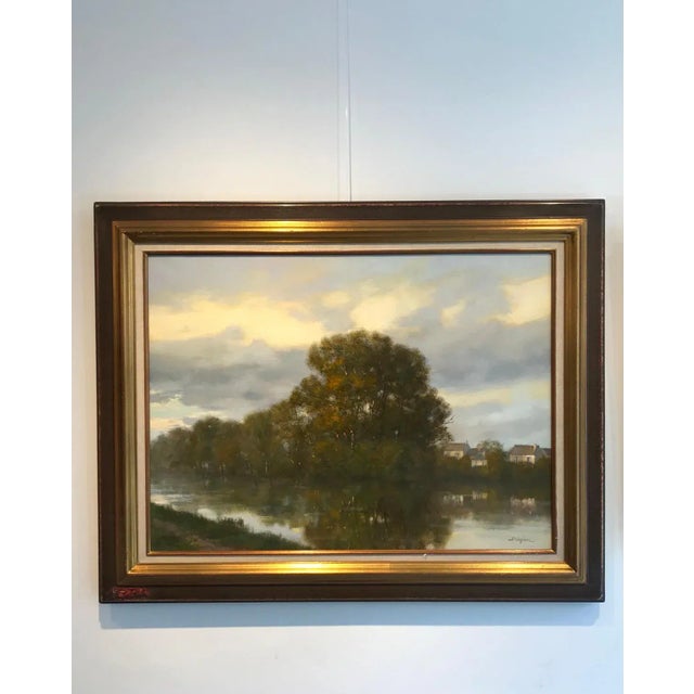 Contemporary Roger Delapierre, Preuilly-Sur-Claise, Oil on Canvas, 1993 For Sale - Image 3 of 9