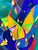Vibrant Abstract on Canvas For Sale - Image 4 of 4