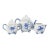 Late 19th Century Japanese Meiji Porcelain Bamboo Tea Set, 3 Pieces For Sale
