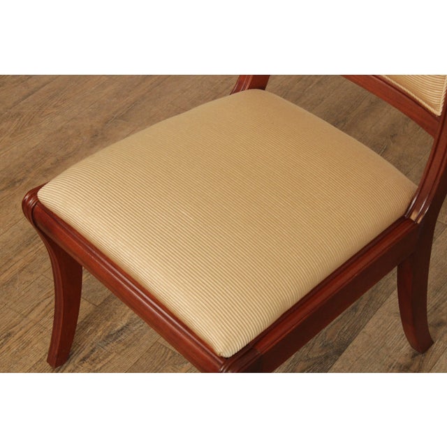 Late 20th Century French Empire Style Mahogany Ormolu Mounted Dining Chairs Attributed to Henredon - Set of 8 For Sale - Image 11 of 13