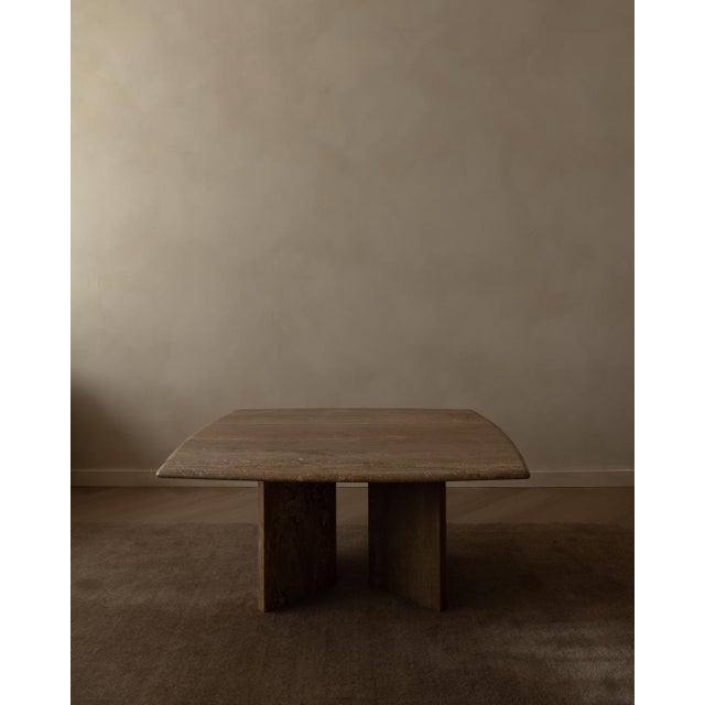 Mid-Century Modern Vintage Travertine Coffee Table, 1970s For Sale - Image 3 of 18
