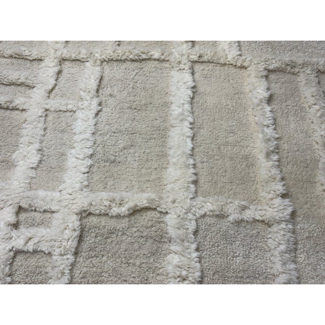 Rh Almora Wool Rug – 10' × 14' Cream | Hand-Knotted New Zealand Wool | Sculptural Abstract Contemporary Design For Sale - Image 14 of 18