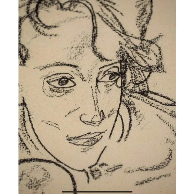 Modern Egon Schiele Lithograph "Woman Crouching" Limited Ed. *Rare Find W/Frame For Sale - Image 3 of 4