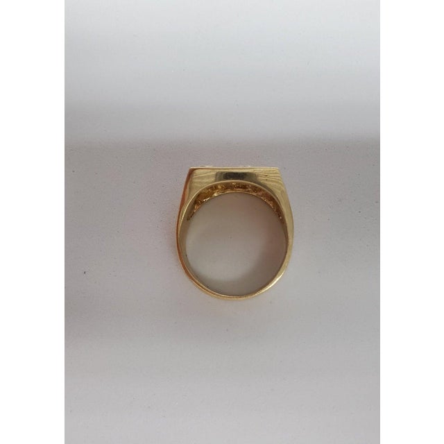 2020s Mens Nugget Ring 14k Yellow Gold, Size 11 For Sale - Image 5 of 5
