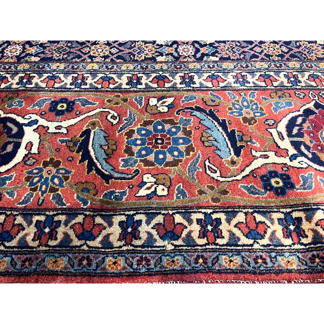 Red Fine Antique Persian Tabriz Rug 12’1” X 18’1” For Sale - Image 8 of 11