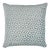 Schumacher Ming Fret Velvet 18" Pillow in Mineral & White For Sale