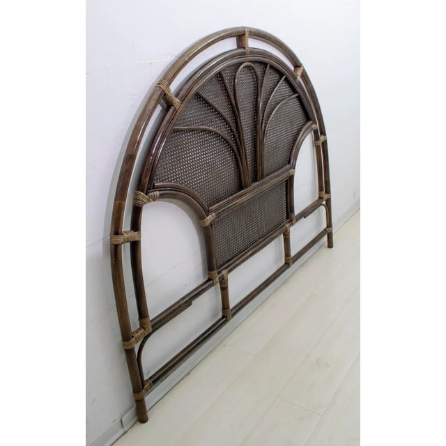 Mid-Century Bamboo and Rattan Double Headboard, 1970s For Sale - Image 4 of 9