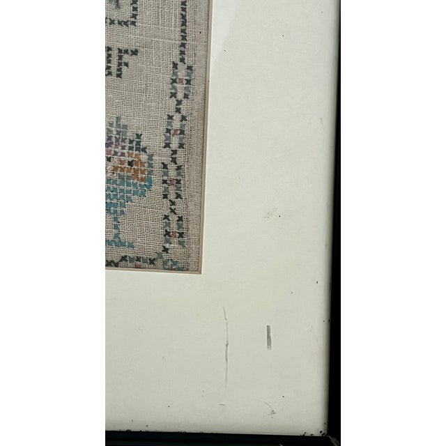 Early 20th Century Vintage Cross Stich 'The Garden' With Francis Bacon Quote For Sale - Image 5 of 5
