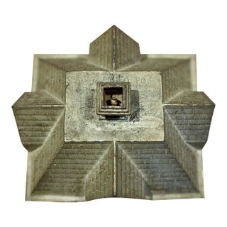 Antique Cast Iron Home Savings Bank With Original Coin Boxes and Lock For Sale