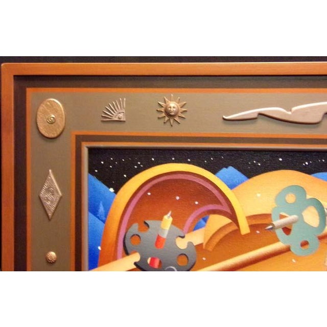 Impressionist Anton Arkhipov "Winter Evening" Original Artist Frame Hand Signed Original Frame For Sale - Image 3 of 6