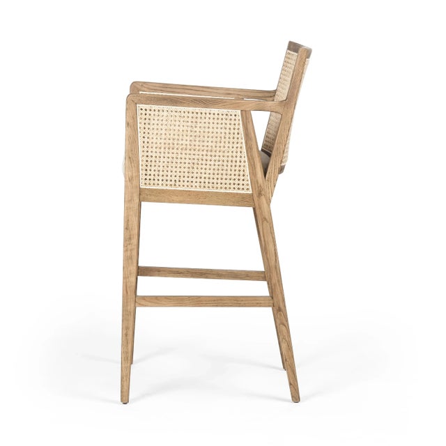 Not Yet Made - Made To Order Four Hands Antonia Bar Stool, Toasted Parawood For Sale - Image 5 of 10