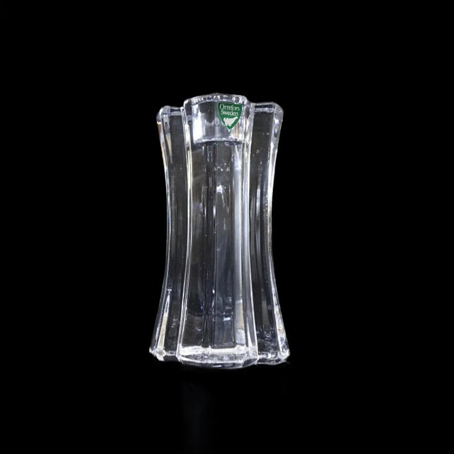 Vintage Tall Crystal Candleholder from Orrefors, Sweden, 1970s For Sale - Image 3 of 3
