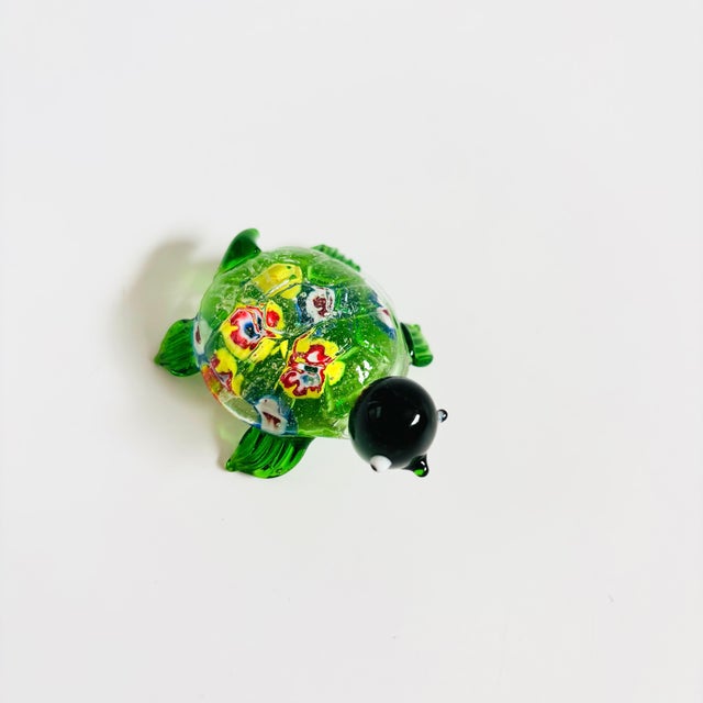 Small Vintage Art Glass Turtle For Sale - Image 4 of 8