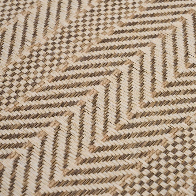 Not Yet Made - Made To Order SAMPLE - Schumacher Zig Zag Paperweave Wallpaper In Flax For Sale - Image 5 of 5