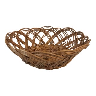 Vintage Open Weave Basket For Sale