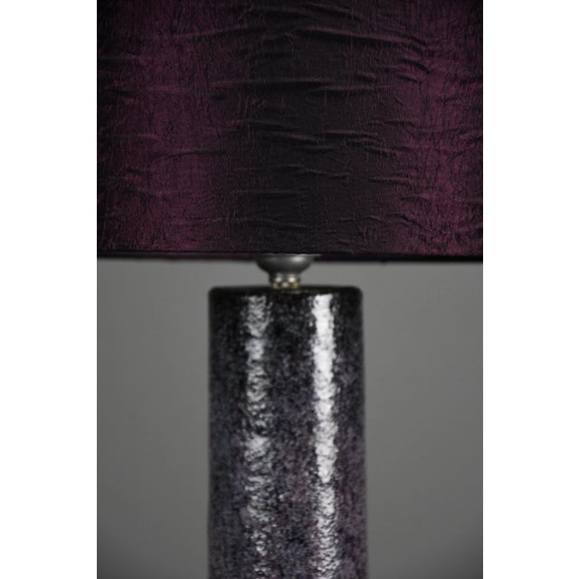 Mid-Century Modern Purple Ceramic Table Lamp by Pieter Groeneveldt, 1960 For Sale - Image 6 of 10