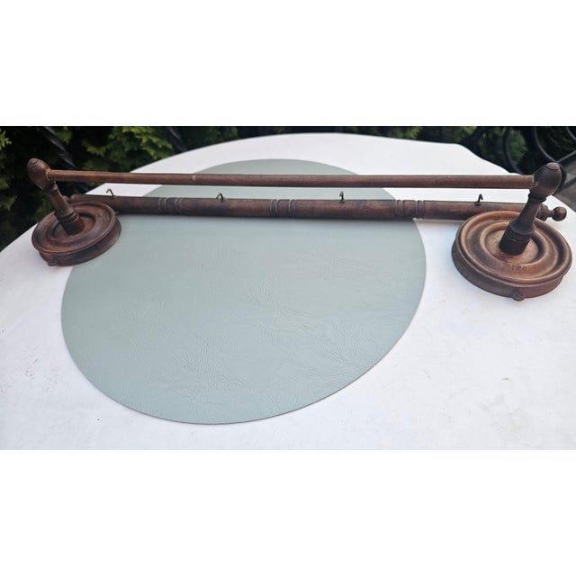 Brown Antique Wooden Hanger, 1920s For Sale - Image 8 of 8