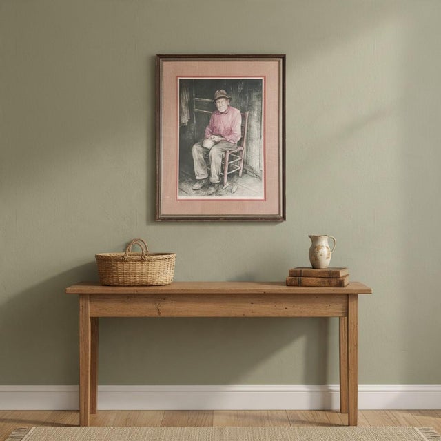 1970s Hubert Shuptrine "Patient Turn"-Framed Southern Country Art Print-Hand Signed For Sale - Image 6 of 11