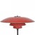Poul henningsen ph 4/3 floor lamp with a frame of browned brass and shades of red metal. The lamp is from the 1930s and...