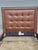 Ethan Allen Tufted Brown Leather Upholstered Queen Size Bed Frame For Sale - Image 10 of 15