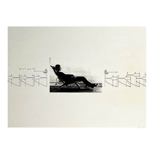 Bernhard Leitner, Austrian Sound Space Architect Bernhard Leitner Photo Lithograph Hand Signed Art For Sale