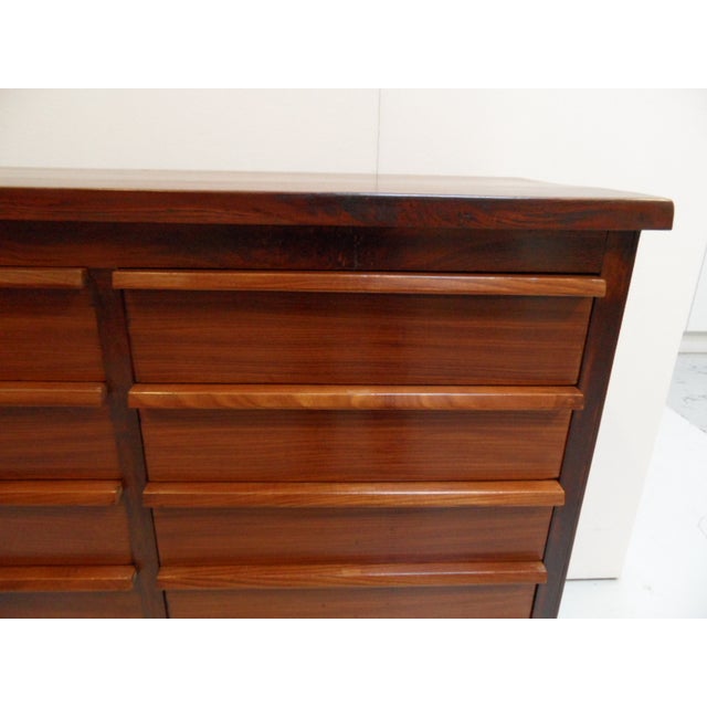 Vintage Dutch Mahogany Shop Filing Cabinet with 24 Drawers, 1930s For Sale - Image 4 of 13