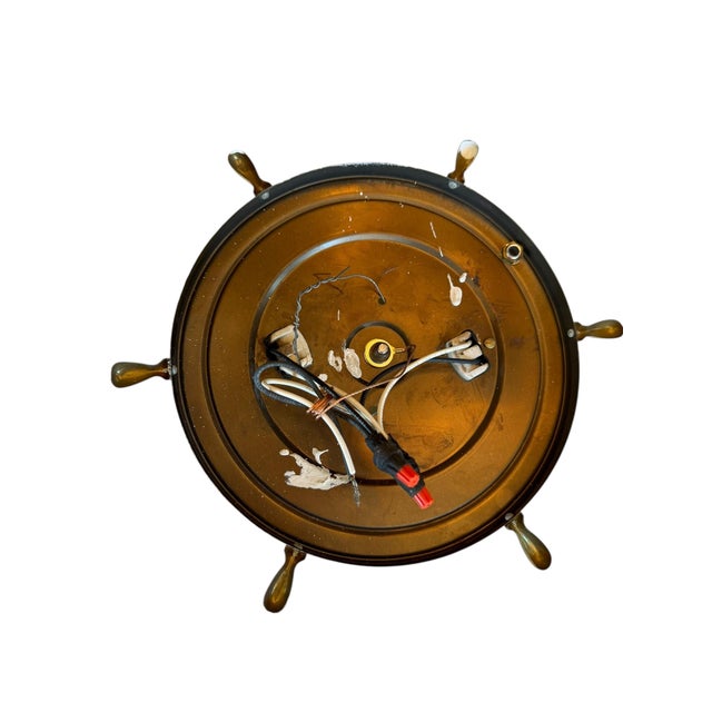 Mid 19th Century Mid-Century Modern Nautical Sailing Compass Flushmount Wall Fixture For Sale In Los Angeles - Image 6 of 8