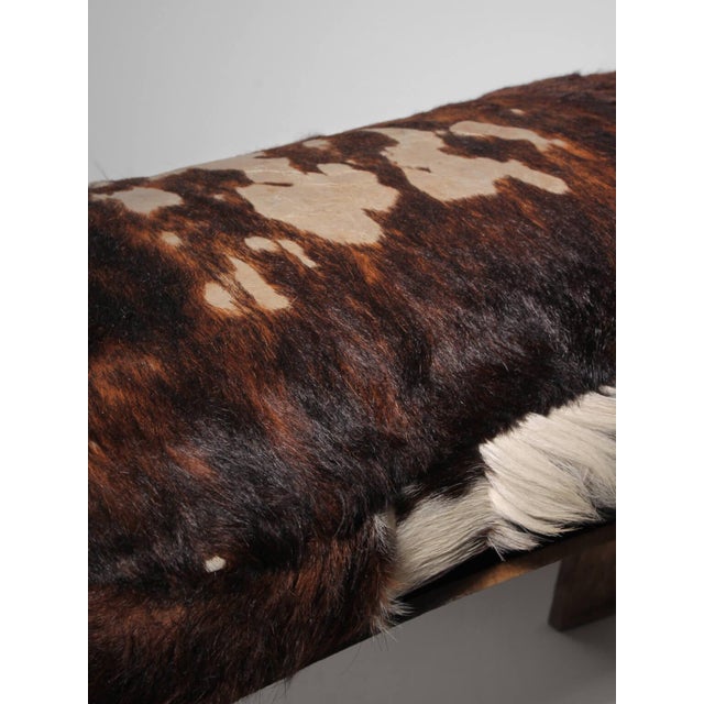 Cowhide Camel Saddle Stool, 1950 For Sale - Image 6 of 9